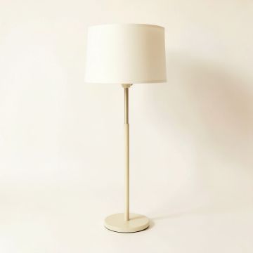 Shore Bend Floor Lamp With A Plain Fabric Shade - Ivory (synthetic illustration; no displayed measurements)