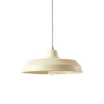 Laurel Crossing Pendant Light Suspended From One Plain Cable - Ivory