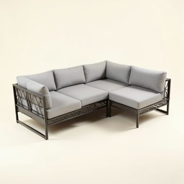 Ammamaria 138 '' Wide Outdoor U-Shaped Patio Sectional With Cushions (synthetic illustration; no displayed measurements)