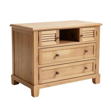 45.3 '' Console Table Sideboard For Entryway Sofa Table With Shutter Doors And 4 Storage Drawers