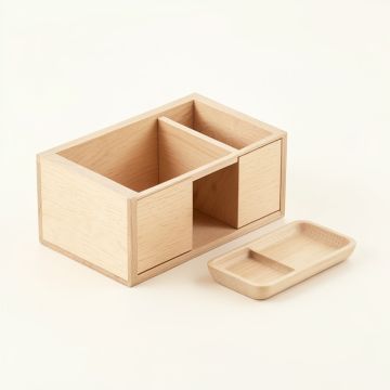 Dawn Bend Empty Coffee-Station Organizer - Beige (synthetic illustration; no displayed measurements)