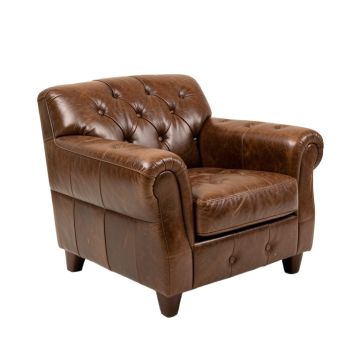 Gillmore 31 '' Wide Tufted Cowhide Armchair (synthetic illustration; no displayed measurements)