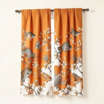 Ambesonne Fish Window Curtains (synthetic illustration; no displayed measurements)
