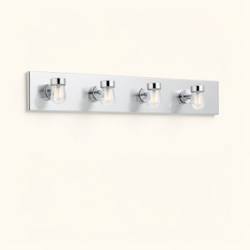 Brá 4-Light Dimmable Chrome Vanity Light (synthetic illustration; no displayed measurements)