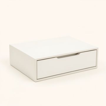 Clay Fold Desktop Monitor Riser - White (synthetic illustration; no displayed measurements)