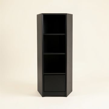 Aspen Dale Narrow Cubby Tower - Black (synthetic illustration; no displayed measurements)