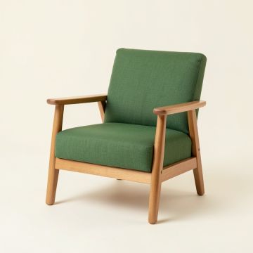 Olive Edge Upholstered Armchair - Green (synthetic illustration; no displayed measurements)