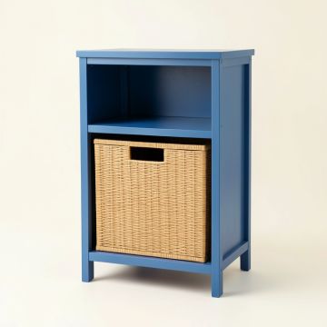 Summit Bridge Freestanding Pull-Out Hamper Cabinet - Blue (synthetic illustration; no displayed measurements)