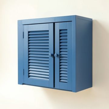 Ridge Branch Wall-Mounted Entry Cabinet - Blue (synthetic illustration; no displayed measurements)