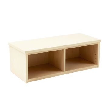Ridge Edge Shoe Storage Bench - Cream