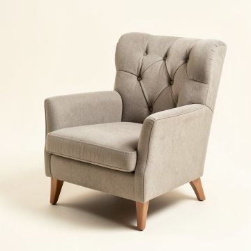 Lachesis 30 '' Wide Tufted Polyester Wingback Chair (synthetic illustration; no displayed measurements)