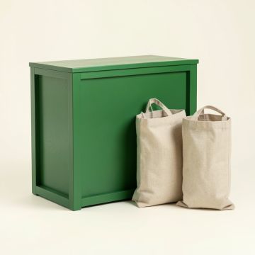 Cove Dell Laundry Sorting Station With Plain Removable Bags - Green (synthetic illustration; no displayed measurements)