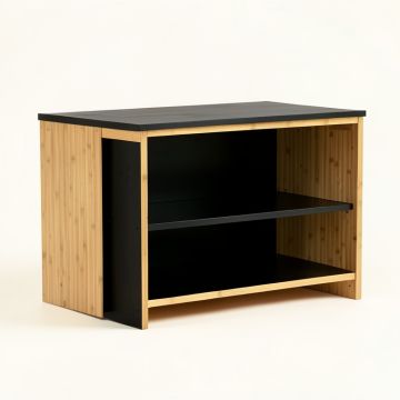 Dune Bend Empty Countertop Canister Rack - Black (synthetic illustration; no displayed measurements)