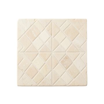 Flint Bridge Uninstalled Square Decorative Tile - Ivory
