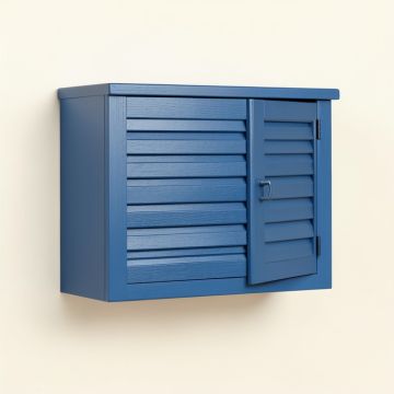 Lake Bridge Wall-Mounted Entry Cabinet - Blue (synthetic illustration; no displayed measurements)