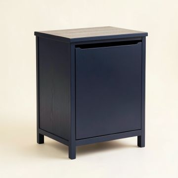 Flint Crossing Freestanding Pull-Out Hamper Cabinet - Navy (synthetic illustration; no displayed measurements)