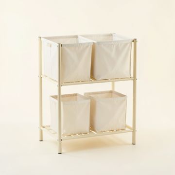 Ridge Bluff Laundry Sorting Station With Plain Removable Bags - Ivory (synthetic illustration; no displayed measurements)