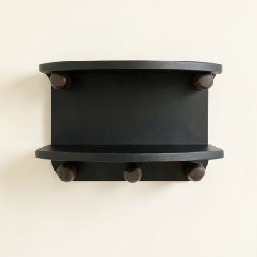 Moss Bluff Wall-Mounted Entryway Organizer Shelf - Black (synthetic illustration; no displayed measurements)