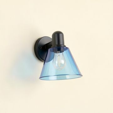Willow Dale Wall Sconce Mounted On A Plain Wall - Blue (synthetic illustration; no displayed measurements)