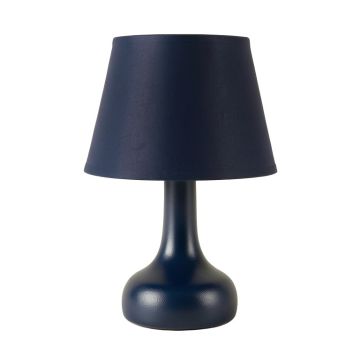 Harbor Bend Table Lamp With A Plain Fabric Shade - Navy (synthetic illustration; no displayed measurements)