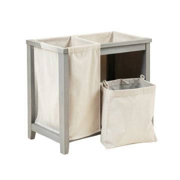 Summit Crossing Laundry Sorting Station With Plain Removable Bags - Gray