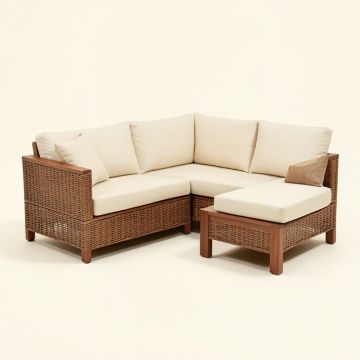 Paille Outdoor Sofa Patio Sectional With Cushions (synthetic illustration; no displayed measurements)