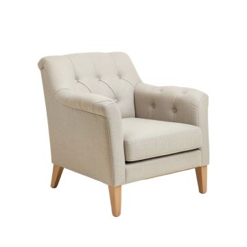 Bouwhuis 23.7 '' Wide Tufted Linen Armchair