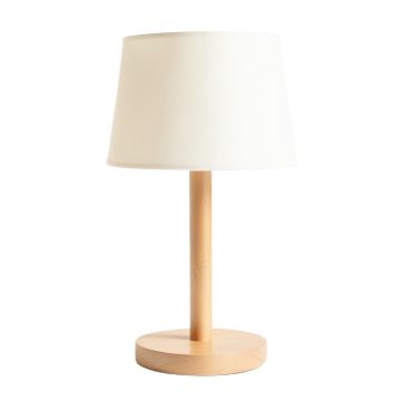 Reed Brook Table Lamp With A Plain Fabric Shade - Ivory