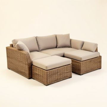Darielis Patio Sectional With Cushions (synthetic illustration; no displayed measurements)