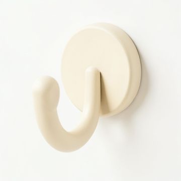 Fern Bend Wall-Mounted Robe Hook - Cream (synthetic illustration; no displayed measurements)
