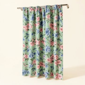Lavinia Paradise 100 % Cotton Floral Room Darkening Rod Pocket Single Curtain Panel (synthetic illustration; no displayed measurements)