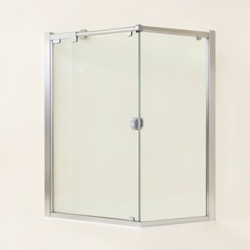 Ferrara 68 '' W X 73.5 '' H Single Sliding Frameless Shower Door With Rollerdisk™ Technology (synthetic illustration; no displayed measurements)