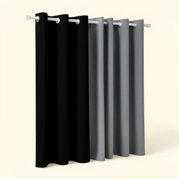 Sonja Mix And Match Solid Blackout Thermal Grommet Curtain Panels (synthetic illustration; no displayed measurements)