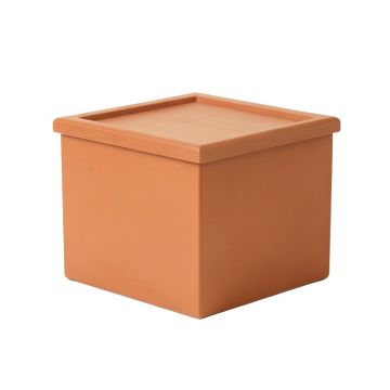Reed Crest Closed Outdoor Storage Box - Terracotta