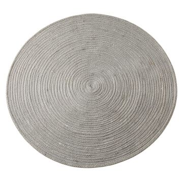 Bay Bluff Round Area Rug - Gray