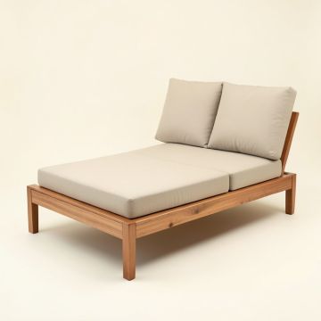 51.18 '' Wide Outdoor Patio Daybed With Cushions (synthetic illustration; no displayed measurements)