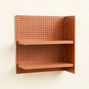 Lake Dale Empty Wall-Mounted Tool Organizer Panel - Terracotta (synthetic illustration; no displayed measurements)