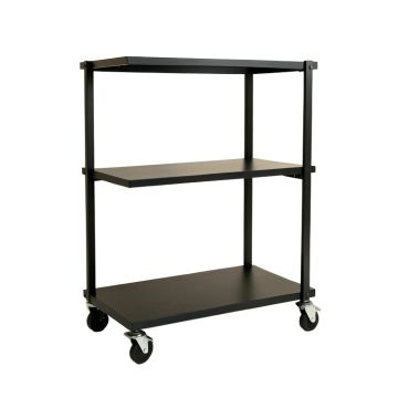 River Branch Empty Rolling Workshop Cart - Black