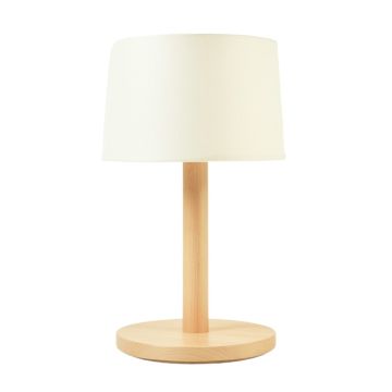 Slate Crossing Table Lamp With A Plain Fabric Shade - Ivory
