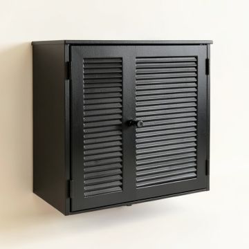 Pine Crossing Wall-Mounted Laundry Cabinet - Black (synthetic illustration; no displayed measurements)