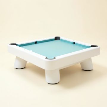 Pool Lounge , Floating Pong Table With Social Floating (synthetic illustration; no displayed measurements)