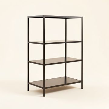 Duru 70.86 '' H X 39.37 '' W Iron Etagere Bookcase (synthetic illustration; no displayed measurements)