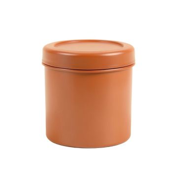 Linden Branch Storage Canister With Lid - Terracotta