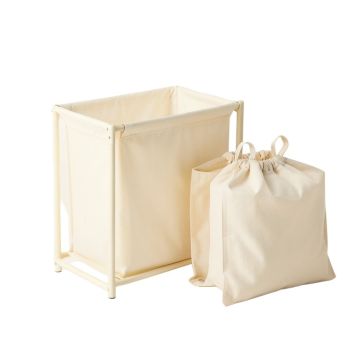 Linden Crest Laundry Sorting Station With Plain Removable Bags - Cream