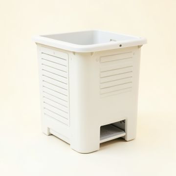 Brook Canyon Closed Garden Compost Bin - White (synthetic illustration; no displayed measurements)