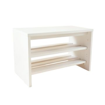Cedar Crossing Shoe Storage Bench - White