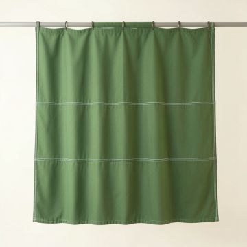 Laurel Crest Shower Curtain Hanging Flat From A Plain Rod - Green (synthetic illustration; no displayed measurements)