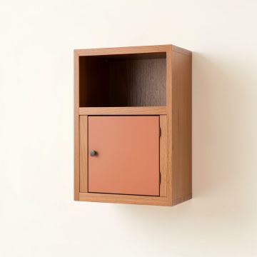 Hill Crest Wall-Mounted Entry Cabinet - Terracotta (synthetic illustration; no displayed measurements)
