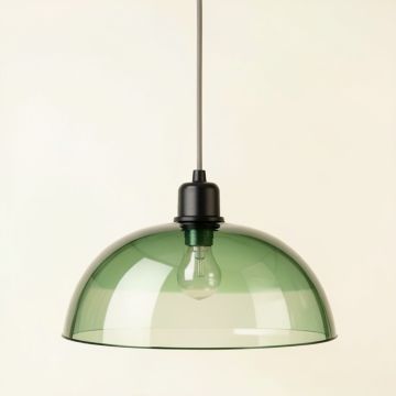 Juniper Brook Pendant Light Suspended From One Plain Cable - Green (synthetic illustration; no displayed measurements)