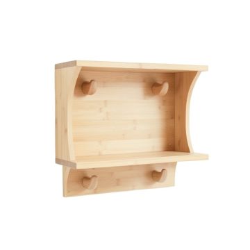 Dawn Brook Wall-Mounted Entryway Organizer Shelf - Beige